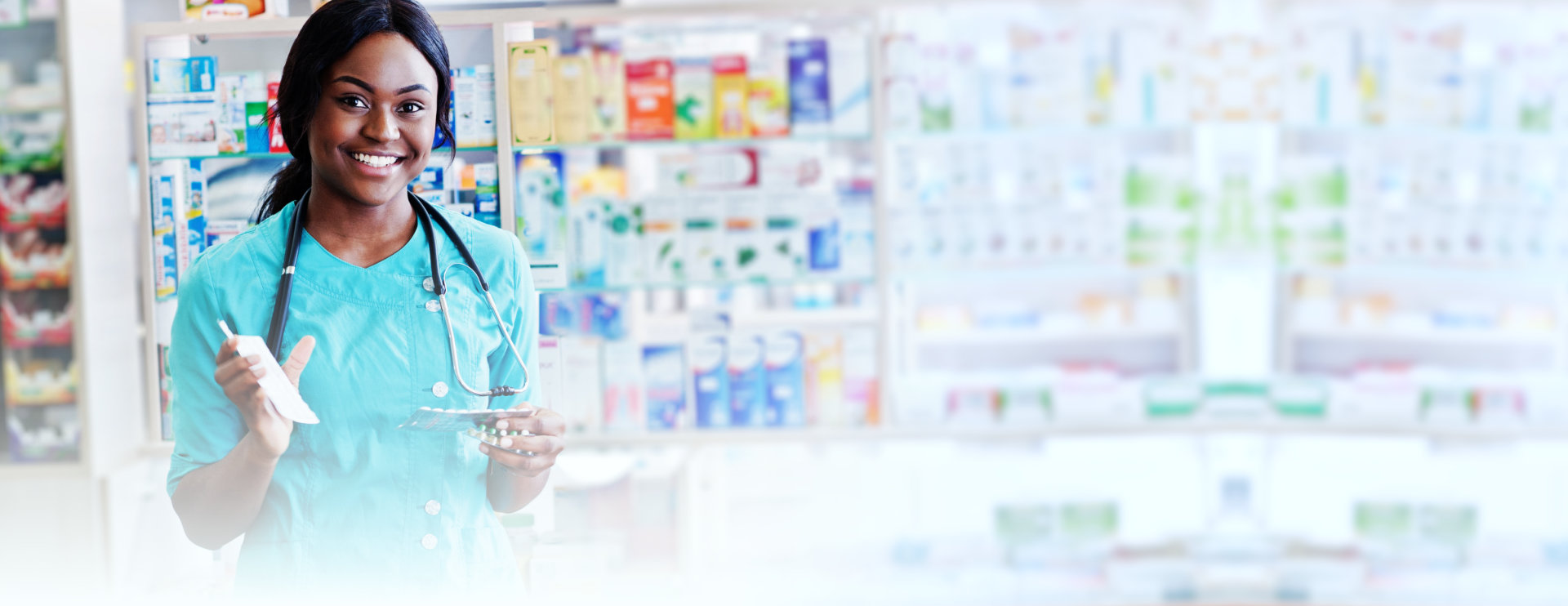 pharmacist holding some medicines
